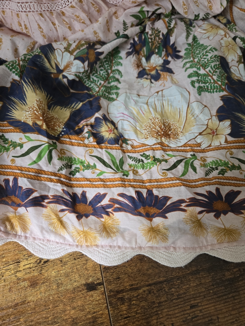 FARM Rio Peach Floral One-Shoulder Maxi Dress - Picture 6 of 8